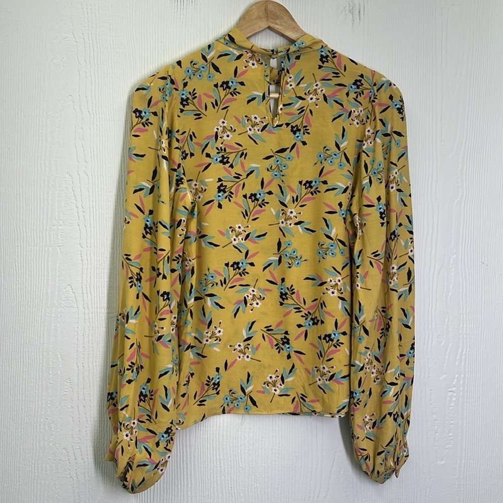 Anthropologie - Maeve Meadowsweet Colorful Floral Long Sleeve Blouse Size 0 - Picture 14 of 15